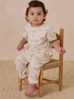 Jersey Tee + Pant Set, Swans