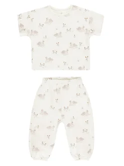 Jersey Tee + Pant Set, Swans