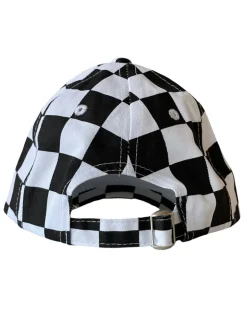 Kids Baseball Hat, Black Checkerboard