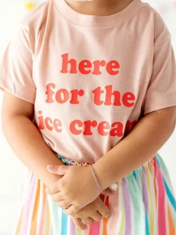 Kid's Graphic Short Sleeve Tee, Here for the Ice Cream!