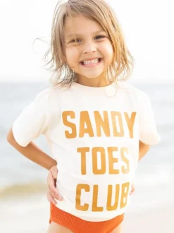 Kid's Graphic Short Sleeve Tee, Sandy Toes Club