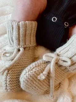 Knit Booties, Cocoa