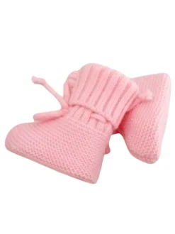 Knit Booties, Pink