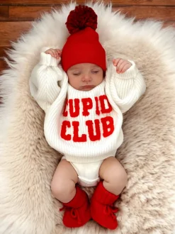 Knit Sweater, Cupid Club White