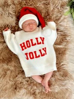 Knit Sweater, Holly Jolly