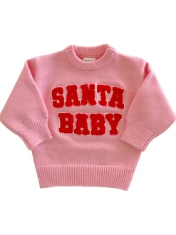 Knit Sweater, Santa Baby Pink