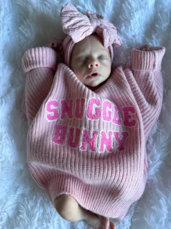 Knit Sweater, Snuggle Bunny Pink
