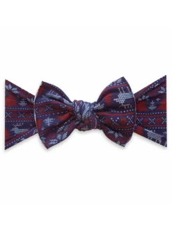Knot Bow, Blue Fairisle