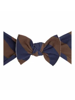 Knot Bow, Navy/Bronze