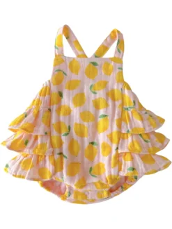 Lemon Sorbet / Muslin Ruffle Sunsuit