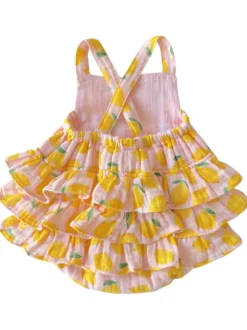 Lemon Sorbet / Muslin Ruffle Sunsuit