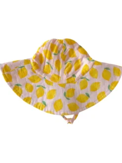 Lemon Sorbet / Muslin Wide Brim Sunhat