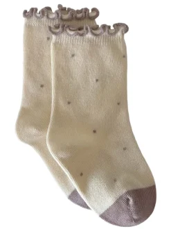 Lettuce Edge Socks, Dainty Dot Lavender