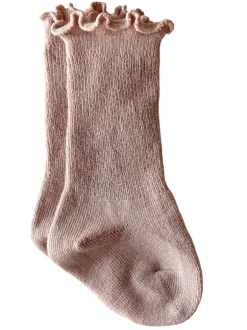 Lettuce Edge Socks, Pink