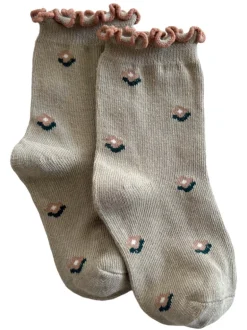 Lettuce Edge Socks, Sage Flower