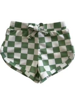 Lime Checkerboard / Laguna Swim Short / UPF 50+