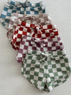 Lime Checkerboard / Laguna Swim Short / UPF 50+