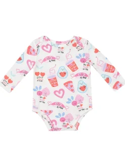 Long Sleeve Bodysuit, Love You Foodie Much Pink