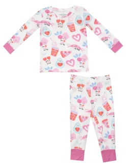 Long Sleeve Loungewear Set, Love You Foodie Much Pink