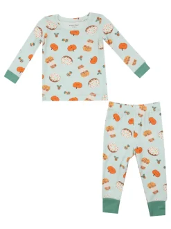 Long Sleeve Loungewear Set, Pumpkin Spice Latte