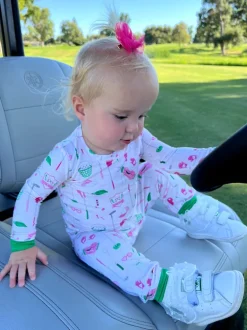 Long Sleeve Loungewear Set, Golf Club Pink