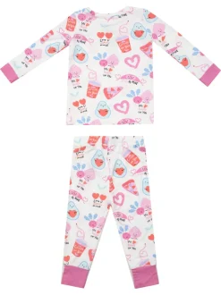 Long Sleeve Loungewear Set, Love You Foodie Much Pink