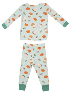 Long Sleeve Loungewear Set, Pumpkin Spice Latte