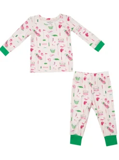 Long Sleeve Loungewear Set, Golf Club Pink