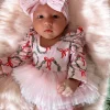 Long Sleeve Tutu Bodysuit, Wreath Pink