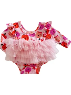 Long Sleeve Tutu Bodysuit, Miss Pumpkin