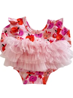 Long Sleeve Tutu Bodysuit, Miss Pumpkin