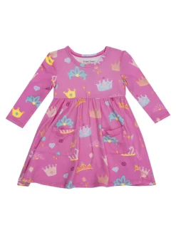 Long Sleeve Twirly Dress, Princess Crowns