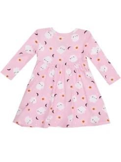 Long Sleeve Twirly Dress, Spooky Ghost