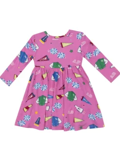 Long Sleeve Twirly Dress, Varsity Cheer
