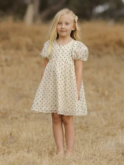 Luna Dress, Flocked Daisy