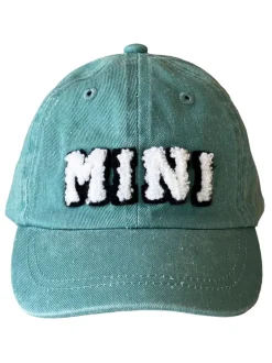 MINI Kids Baseball Hat, Vintage Wash Caribbean Green