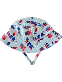 Muslin Bucket Hat, 4th of July Blue
