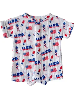 Muslin Henley Shortall, 4th of July