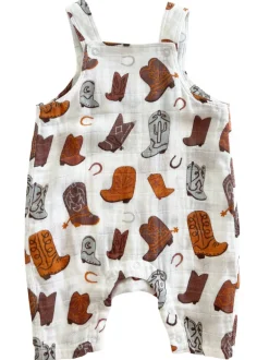 Muslin Overall, Cowboy Boots