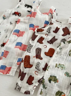 Muslin Overall, Cowboy Boots