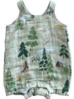 Muslin Overall Shortie, Mountain Cabin