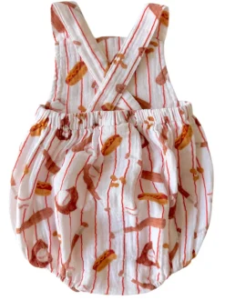 Muslin Retro Sunsuit, Baseball Game