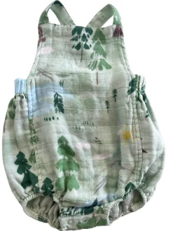 Muslin Retro Sunsuit, Mountain Cabin
