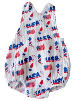 Muslin Retro Sunsuit, 4th of July