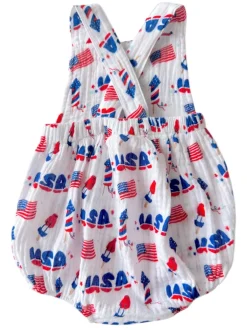 Muslin Retro Sunsuit, 4th of July