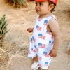 Muslin Shortie Romper, American Flag