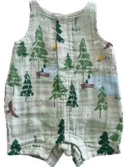 Muslin Shortie Romper, Mountain Cabin