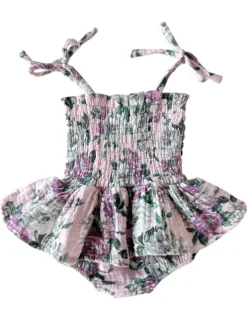 Muslin Smocked Bubble w/ Skirt, Blissful Blossoms