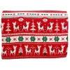Muslin Swaddle, Red Vintage Deer Fair Isle