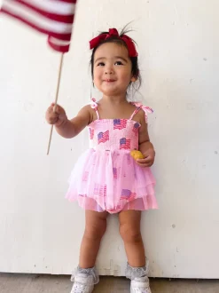 Muslin Tutu Bubble, American Flag Pink